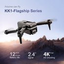 WLR/C KK1 4K HD Dual Camera Foldable RC Drone Kids Toys with 3 Battery Newly