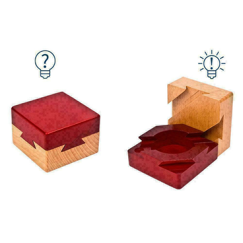 Secret Puzzle Box Brain Teaser Games Wooden Gift Hidden Favo T7T6