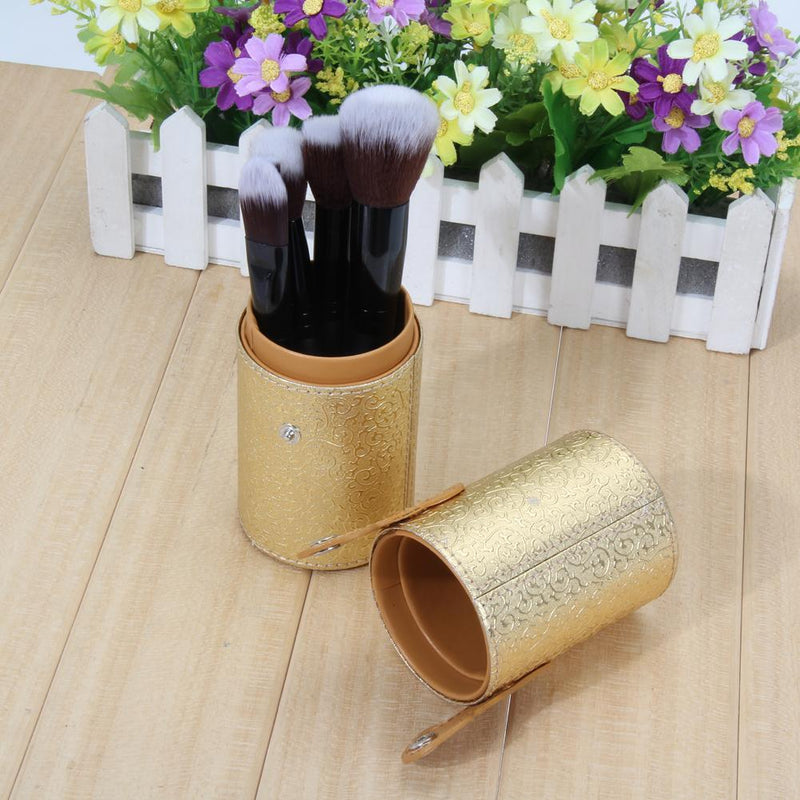 Leather Cosmetic Case Storage Makeup Bags Organizer Brush Tube Holder Cup Newly