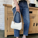 Simple Elegant Women Small Shoulder Bag Lady Pure Zipper Casual Sling Handbags