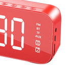 Bluetooth-Compatible Wireless Speaker Alarm Clock HiFi Mirror Player Subwoo