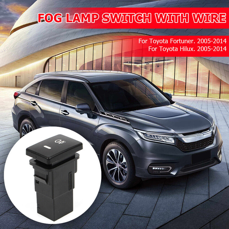 12V Waterproof 4-Wire Push Button Fog Light Switch with Yellow LED for Toyo