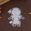 Snowvirtuos Cartoon Boy Metal Cutting Tools Stencil DIY Scrapbook Paper Cart