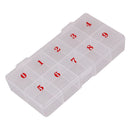 10 Compartments Plastic Clear False Nail Tips Storage Box Holder Organzier Newly