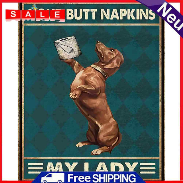 Napkin Dog Oil Paint By Numbers DIY Frameless Drawing Kit for Adults Home Decor