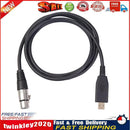 USB Microphone Cable USB Male to 3-Pin XLR Female Audio Cable Adapter (2m) Newly