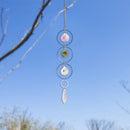 Crystal Wind Chime Star Moon Pendant Colorful Beads Hanging Drop Decor (A) Newly
