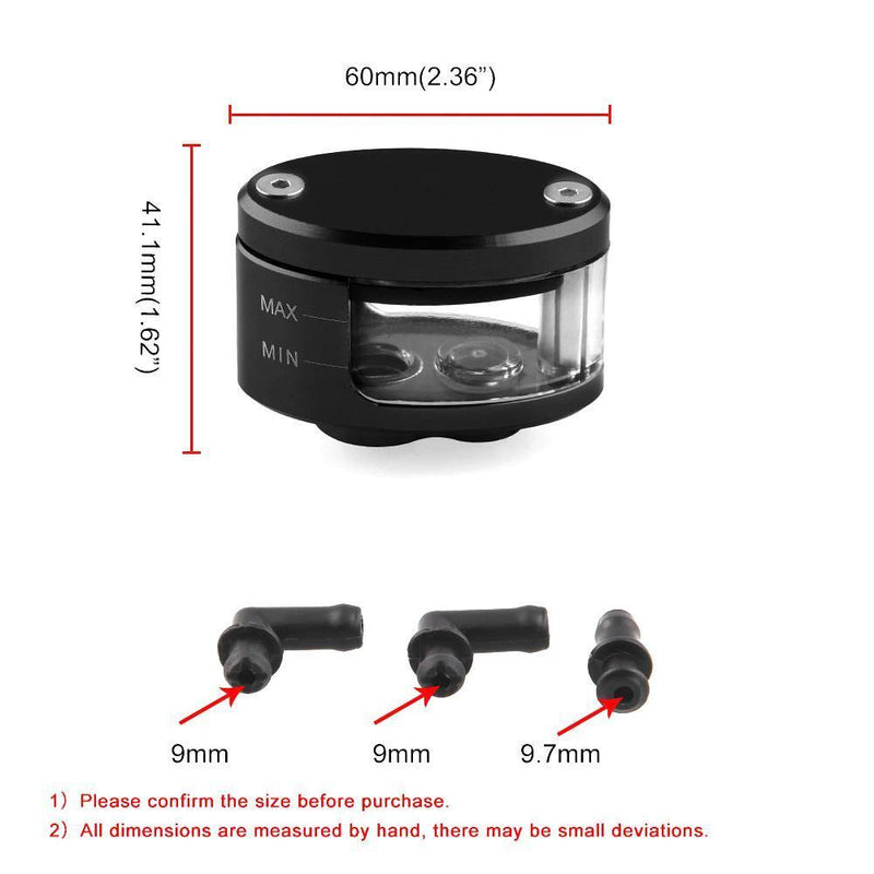 CNC Motorcycle Brake Clutch Master Cylinder Fluid Reservoir Oil Cup (Black)