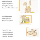 Desktop Ornament Wooden Rabbit Ornaments Bunny Easter pendants Stand