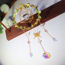 #A Crystal Wind Chimes Butterfly Star Moon Love Prisms Light Catcher Home Orname