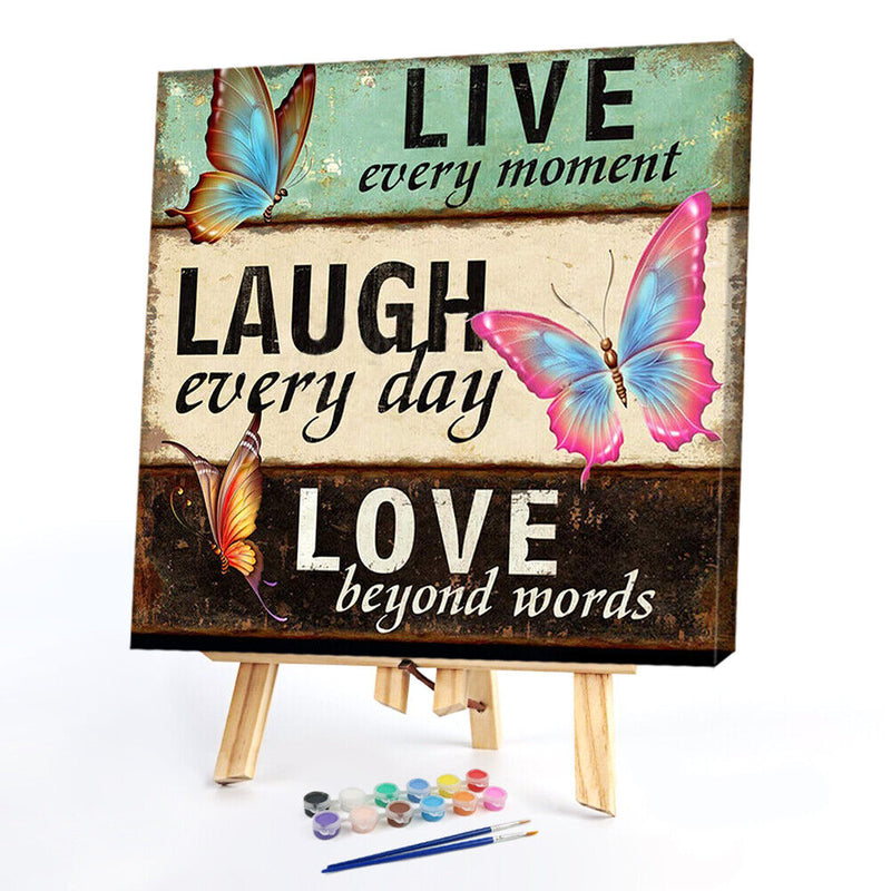 Canvas Paint By Numbers Mail Letter Oil Hand Painted Drawing Kit Home Decoration