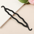 Fashion Women Magic Black Stick Hair Twist Styling Clip Bun Maker