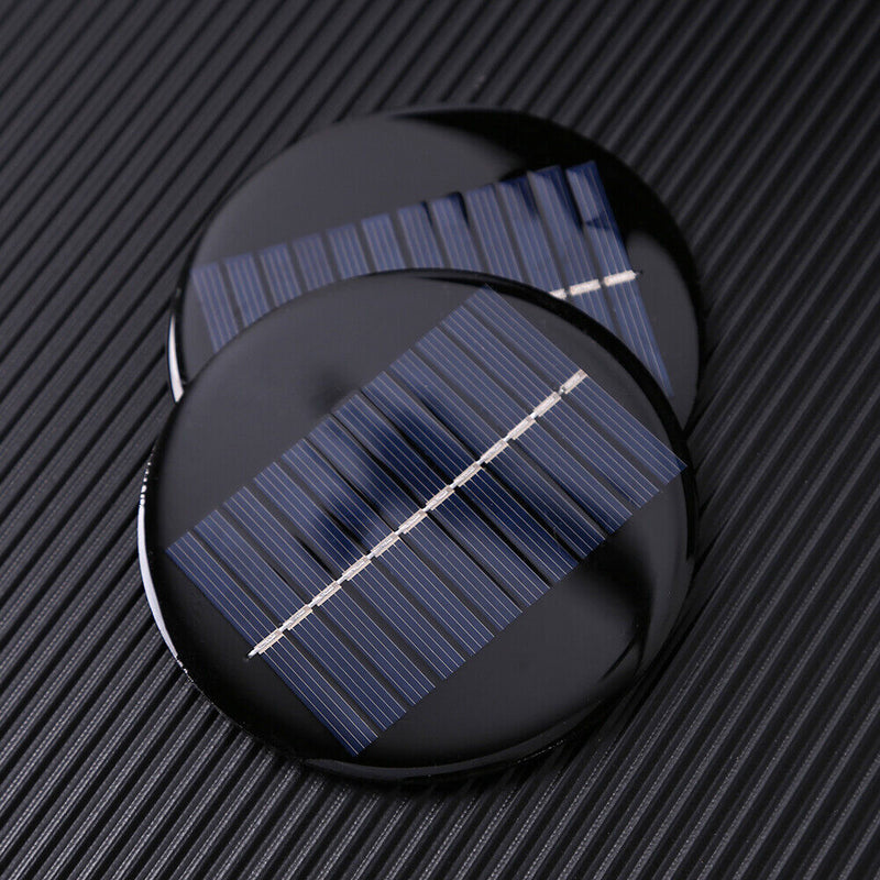 6V 0.8W Round Epoxy Polysilicon Solar Panel Module 24 Solar Cells 100mm Diameter