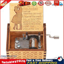 Retro Hand Cranked Wood Music Box Party Xmas Gift Home Decor Ornament (B) Newly