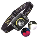 Zoom Glare Headlamp XPG+LED Glare Headlight Fishing Head Lamp USB Charging