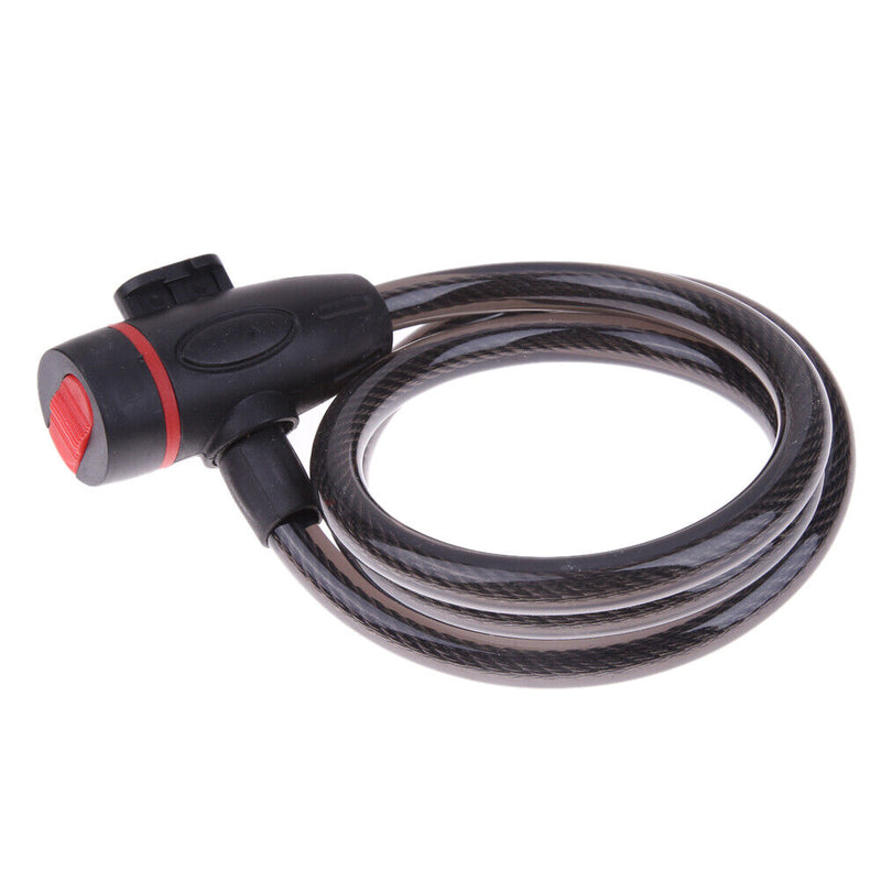 Universal Anti-Theft Steel Spiral Cable Motorcycle Lock Bicycle Lock with Sch