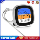 Meat Kitchen Thermometer BBQ Cooking Temperature Probe Meter Timer (Black)