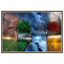 Four Vision Tree 5D DIY Full Drill Diamond Painting Embroidery Needlework(2