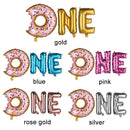 Party Banner Decor Baby Shower 1st Birthday Donut One Letter Foil Balloons Set