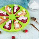 8-Triangle Round Silicone Cake Pan Tin Muffin Pizza Tray Baking Hot DIY P4U1