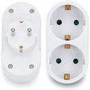 Travel Plugs European Conversion Plug 1 to 2 Way Socket Adapter EU Standard
