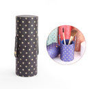 PU Leather Stars Printing Cosmetic Storage Cup Makeup Brushes Cylindrical Case