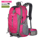 40L Waterproof Travel Cycling Camping Backpack with Rain Cover (Rose Red) Newly