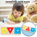 Geometric Hand Grabbing Board Wooden Jigsaw Children Educational Toys (B) Newly