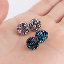Rhinestone Jewelry Women Fashion 12 Pairs Exquisite Stud Earring Wedding