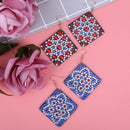 5D DIY Diamond Painting Earrings Double-sided Square Drop Earrings (RZ010) Newly