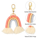 Charms Keychain Keyring Car Keyring Holder Bohemian Rainbow Keychain Tassel