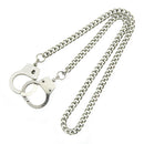 Women Mens Biker Rock Punk Necklace Dark Gothic Handcuffs Pendant Chain Choker