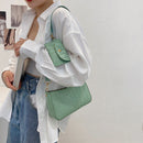 Fashion Women Stone Pattern Shoulder Bag Purse 2pcs Composite Bags (Green)