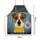 Scarf Dog Linen Kitchen Apron Household Waterproof Cooking Bibs (82x68cm)