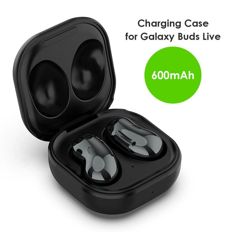 Earphone Charger Cable Charging Protective Box for Galaxy Buds Live (Black)
