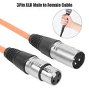 1m XLR 3Pin Cable Male to Female Shielded Microphone Wire Cord (Orange) Newly