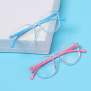 Computer Anti-blue Light Kids Glasses Round Eyeglasses Ultra Light Frame