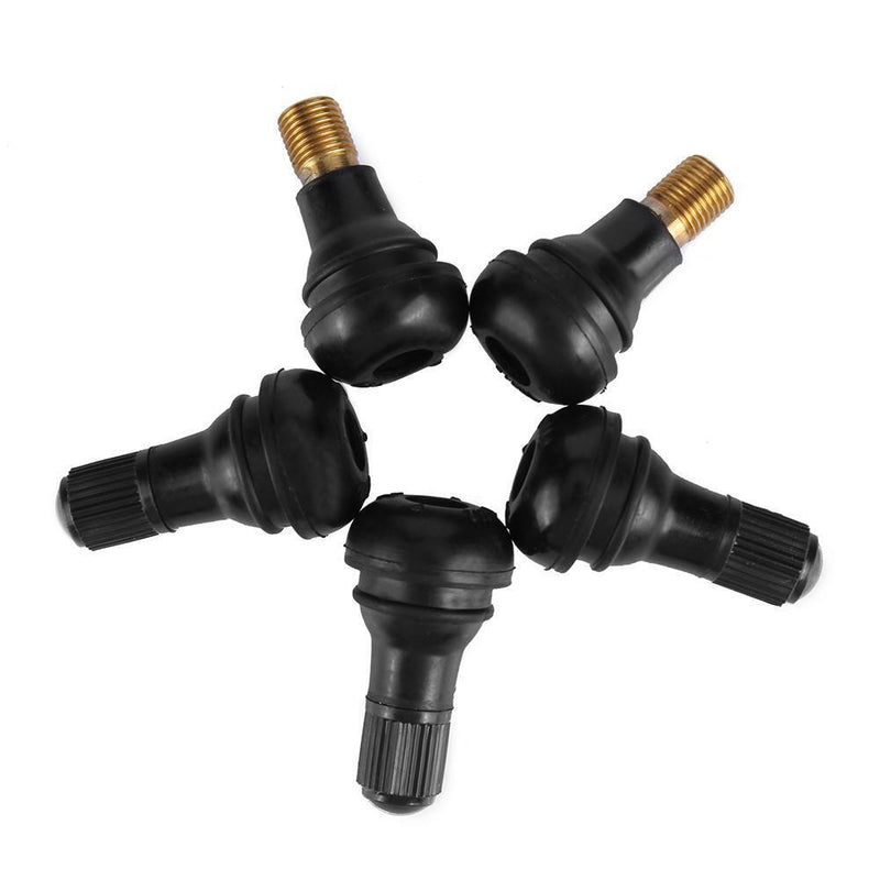 TR412 Snap-in Rubber Tubeless Tire Valve Stems for Car Motorcycle (25pcs)