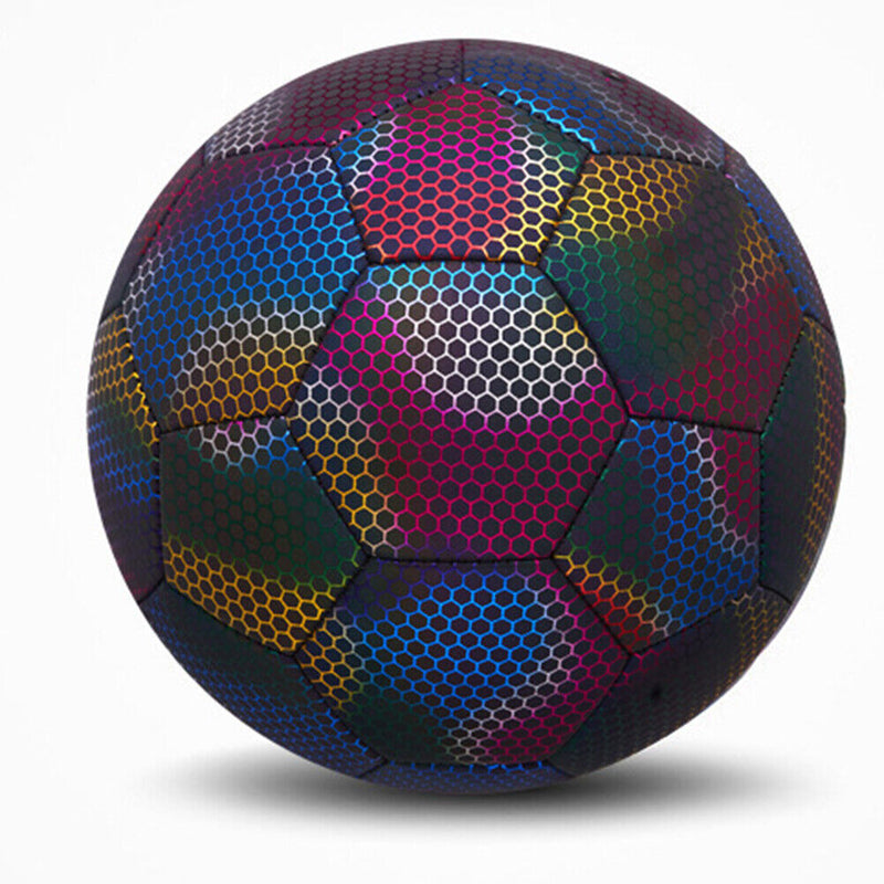 Standard Luminous Competition Football PU Reflective Soccer Ball for Beginn