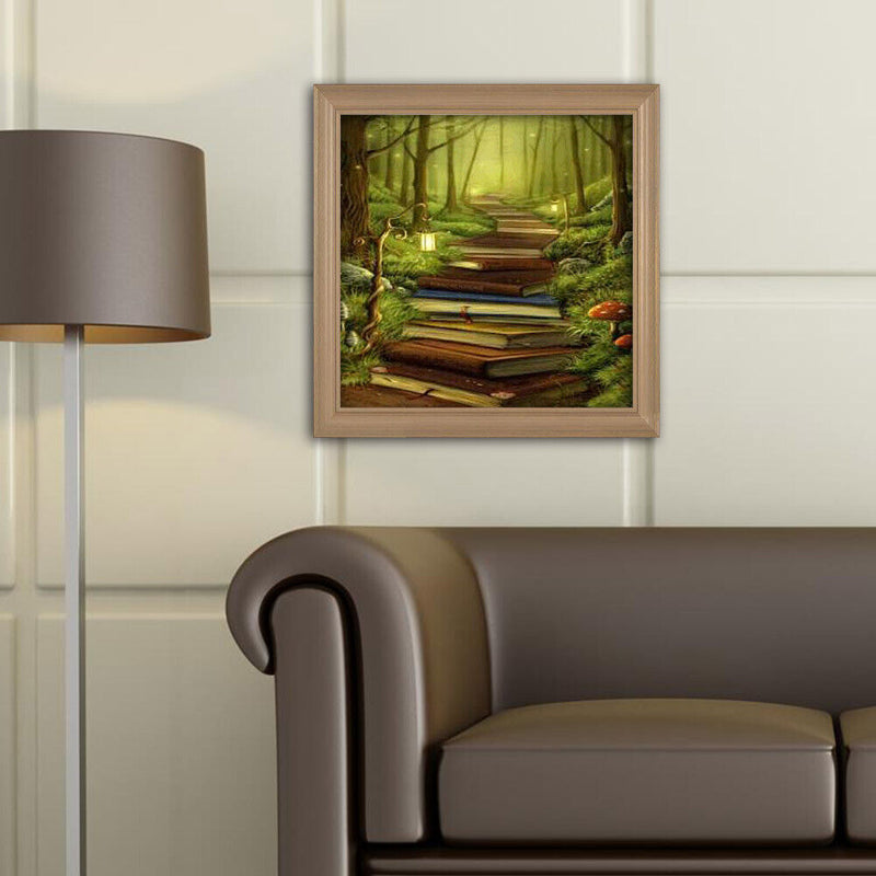 5D DIY Full Drill Diamond Painting Book Ladder Cross Stitch Embroidery Gift