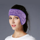 Winter Warm Double-Layer Fleece Scarf Neck Cover for Women Men (Purple)