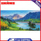 Oil Paint By Numbers Mountain River Frameless Picture Craft Kit for Living Room