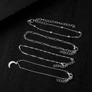 Multilayer  Summer Beach Barefoot Anklet Foot Bracelet Alloy Chain Moon Anklets