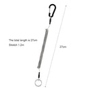 Steel Wire Anti-Lost Rope Sub Plier Control Fish Keychain Lanyard (Black) Newly