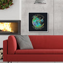 Moon Dragonfly Still Life Full Embroidery Kit 11CT Canvas Stamped Cross Stitch