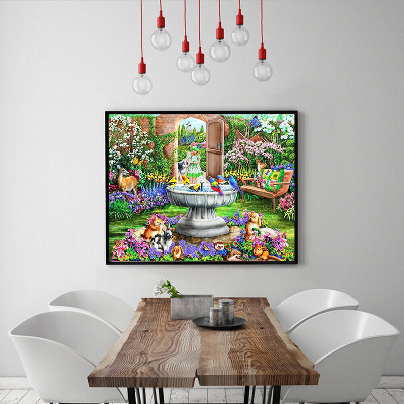Garden Animals Oil Paint By Numbers Kit DIY Decoration Gift Wall Picture Craf