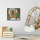DIY Printed Welcome Christmas Cross Stitch Partial Embroidery Canvas Wall Decor