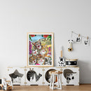 5D Full Round Drill Diamond Painting Lovely Cats Mosaic Picture DIY Rhineston