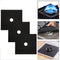 6pcs Reusable Gas Stove Protector Gas Hob Liners Burner Clean Mat (Black)