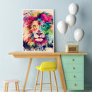 5D DIY Full Drill Diamond Painting Lion Cross Stitch Craft Kit (Color-k553)